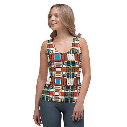 DMV 0410 Geo Boho Sublimation Cut & Sew Tank Top