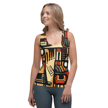 DMV 0505 Retro Art Sublimation Cut & Sew Tank Top