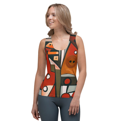 DMV 0522 Retro Art Sublimation Cut & Sew Tank Top