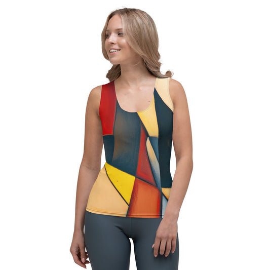 DMV 0433 Abstract Art Sublimation Cut & Sew Tank Top