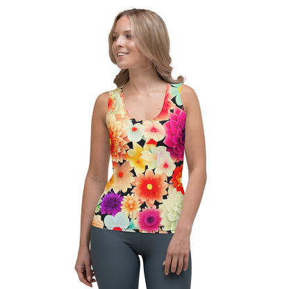 DMV 0424 Floral Sublimation Cut & Sew Tank Top