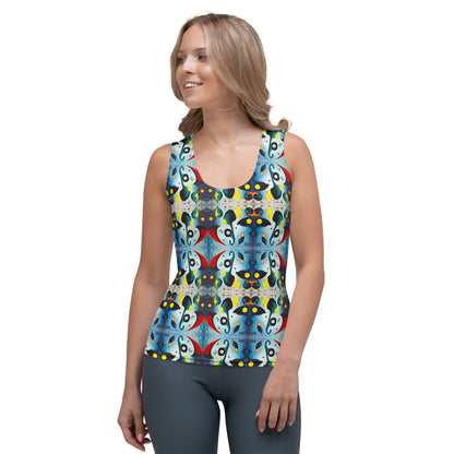 DMV 0362 Vintage Artsy Sublimation Cut & Sew Tank Top