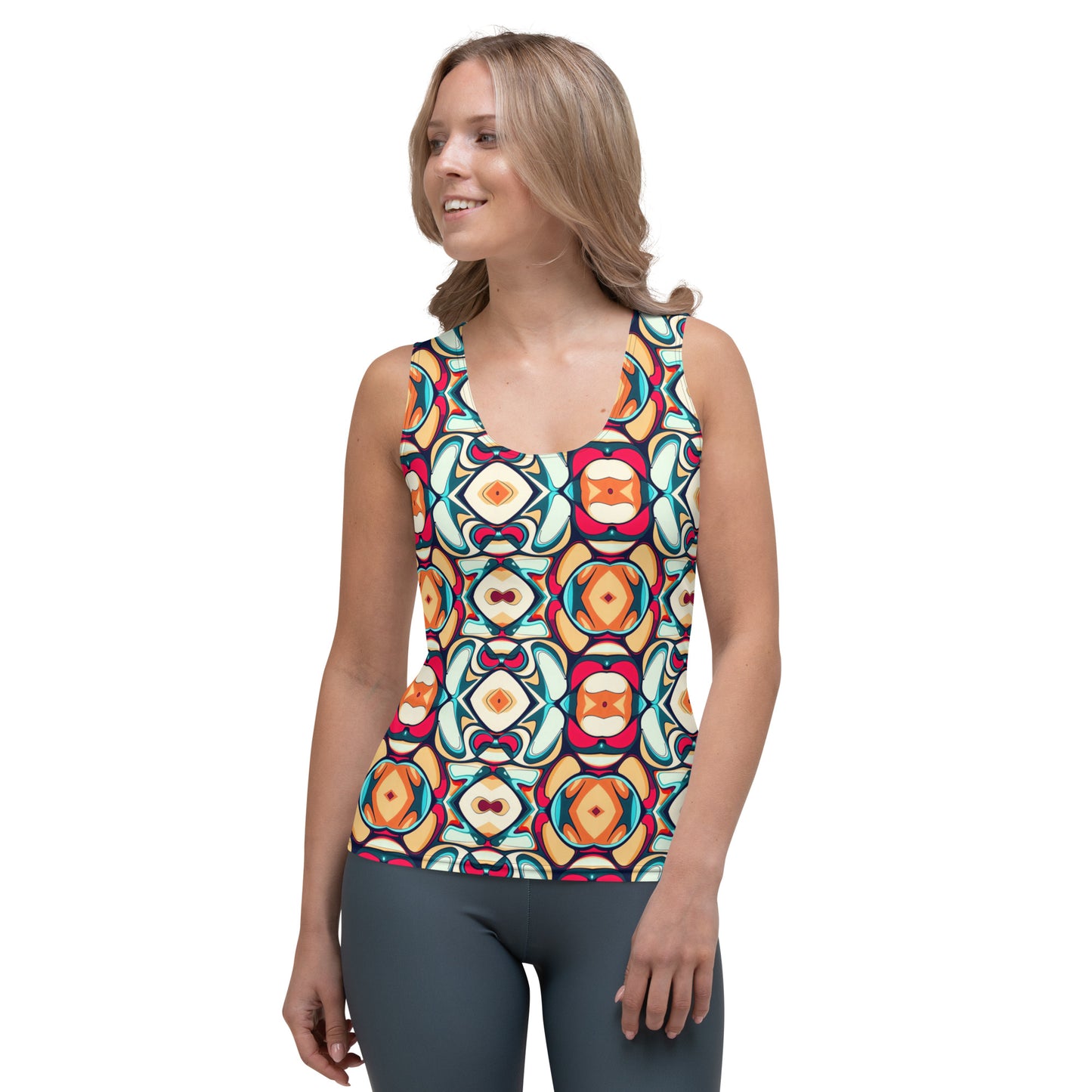 DMV 1281 Vintage Artsy Sublimation Cut & Sew Tank Top