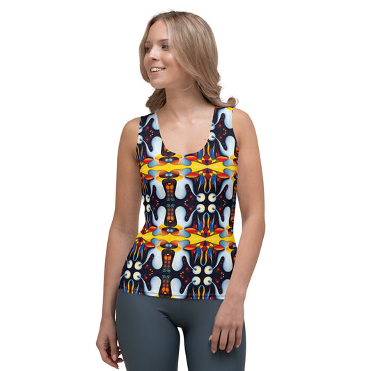 DMV 1314 Vintage Artsy Sublimation Cut & Sew Tank Top