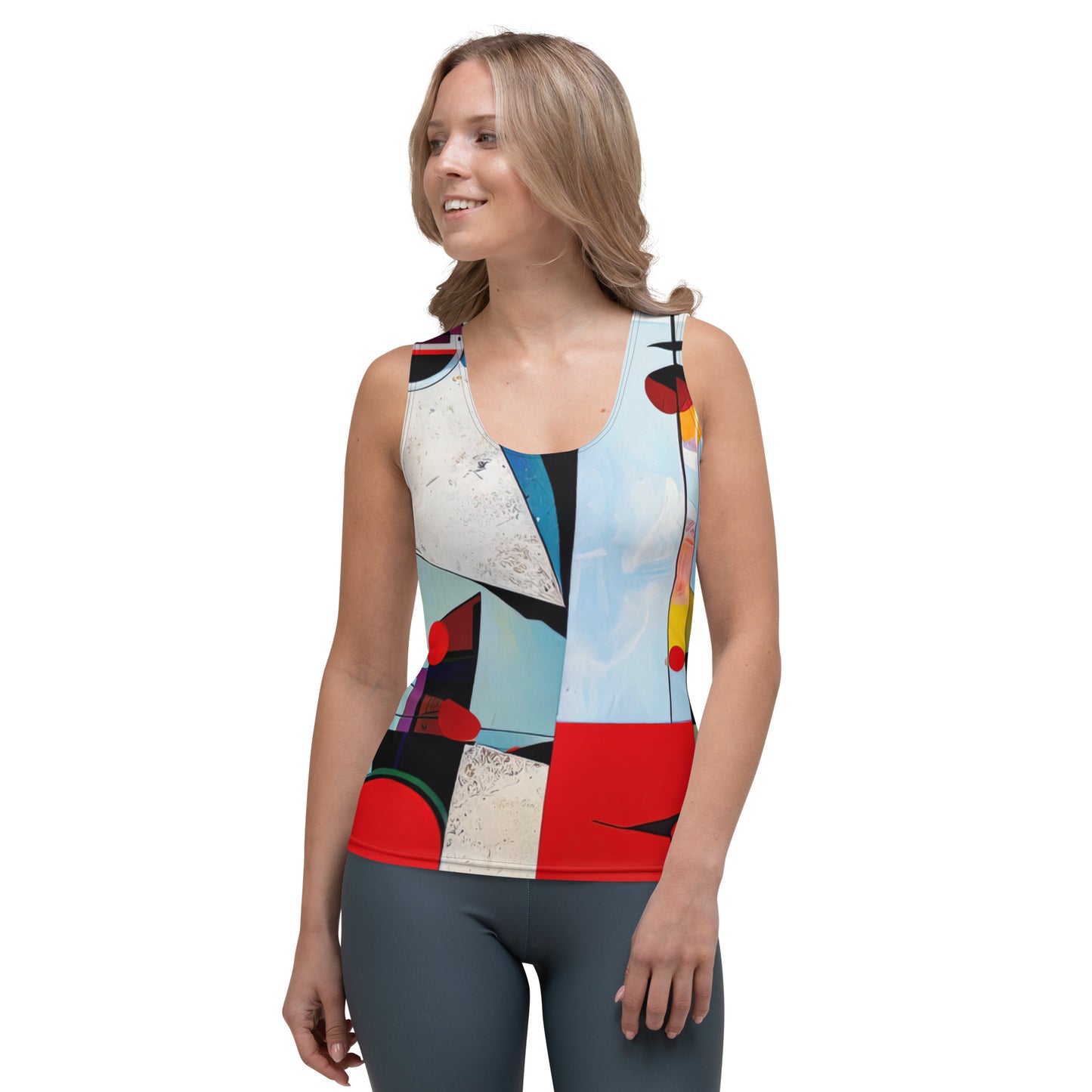 DMV 0554 Retro Art Sublimation Cut & Sew Tank Top