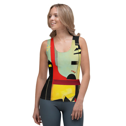 DMV 0580 Retro Art Sublimation Cut & Sew Tank Top