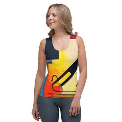 DMV 0537 Retro Art Sublimation Cut & Sew Tank Top