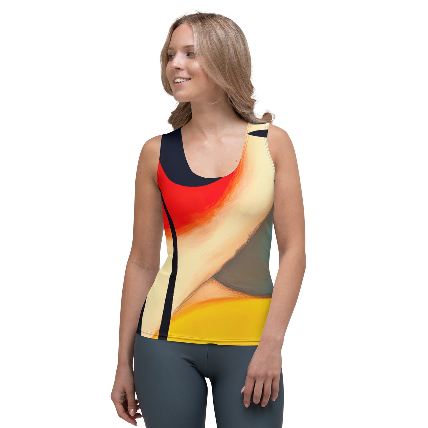 DMV 0563 Retro Art Sublimation Cut & Sew Tank Top