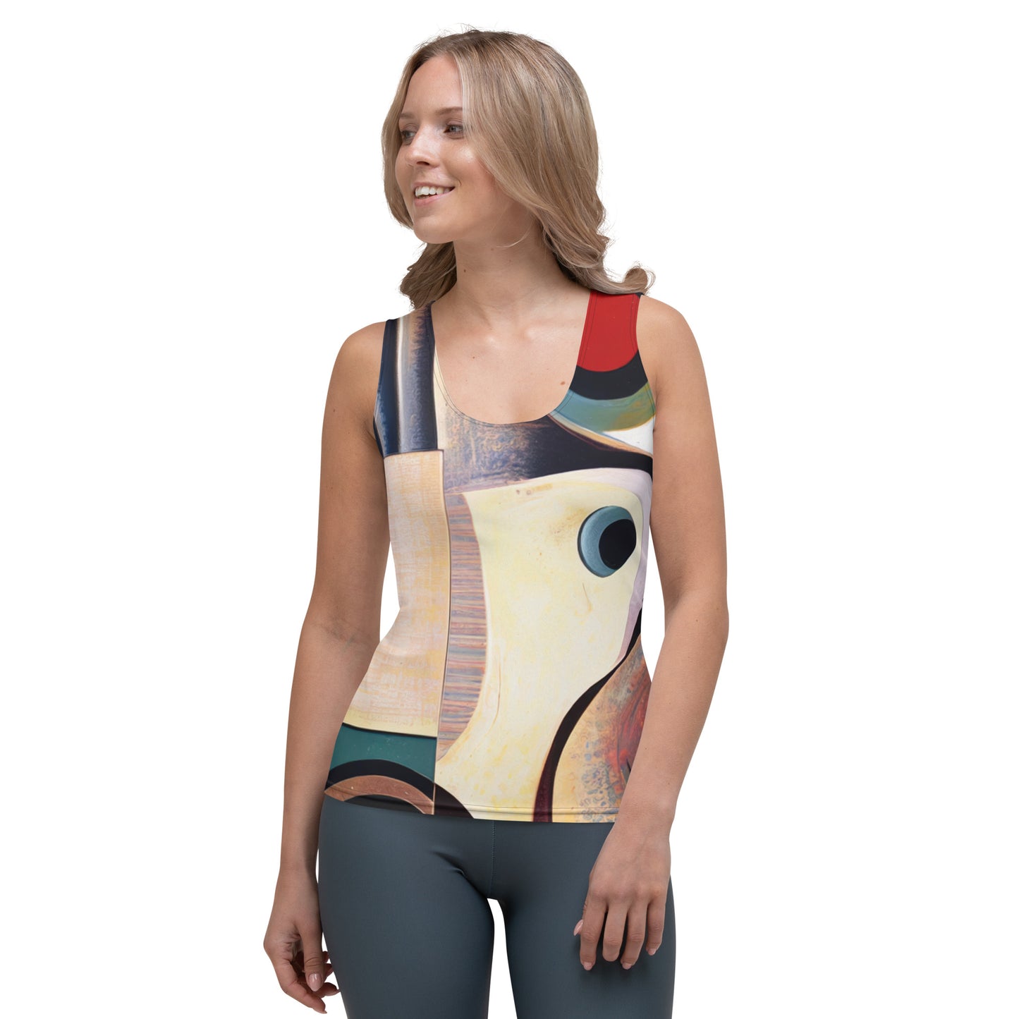 DMV 1020 Retro Art Sublimation Cut & Sew Tank Top