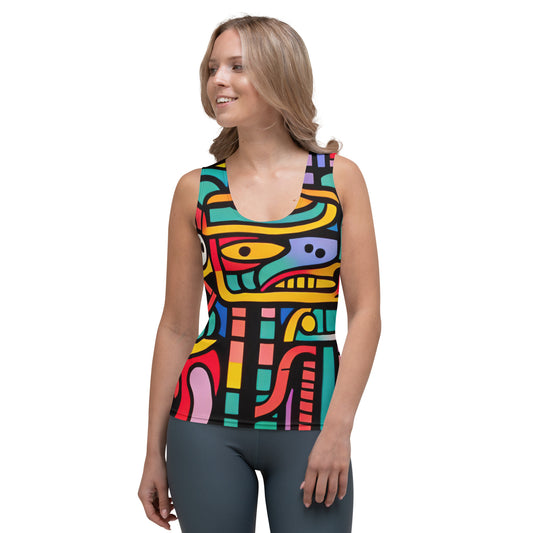 DMV 1446 Psy Art Sublimation Cut & Sew Tank Top