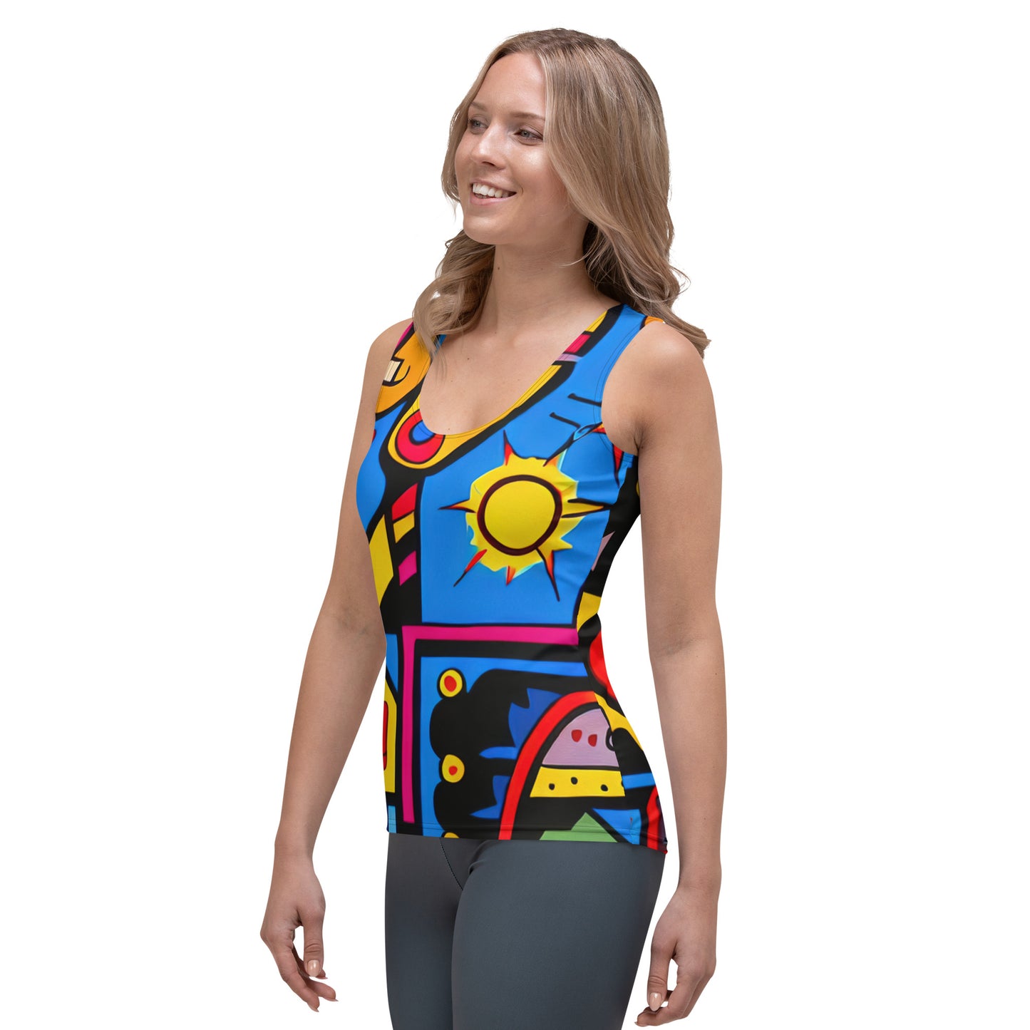 DMV 0235 Psy Art Sublimation Cut & Sew Tank Top