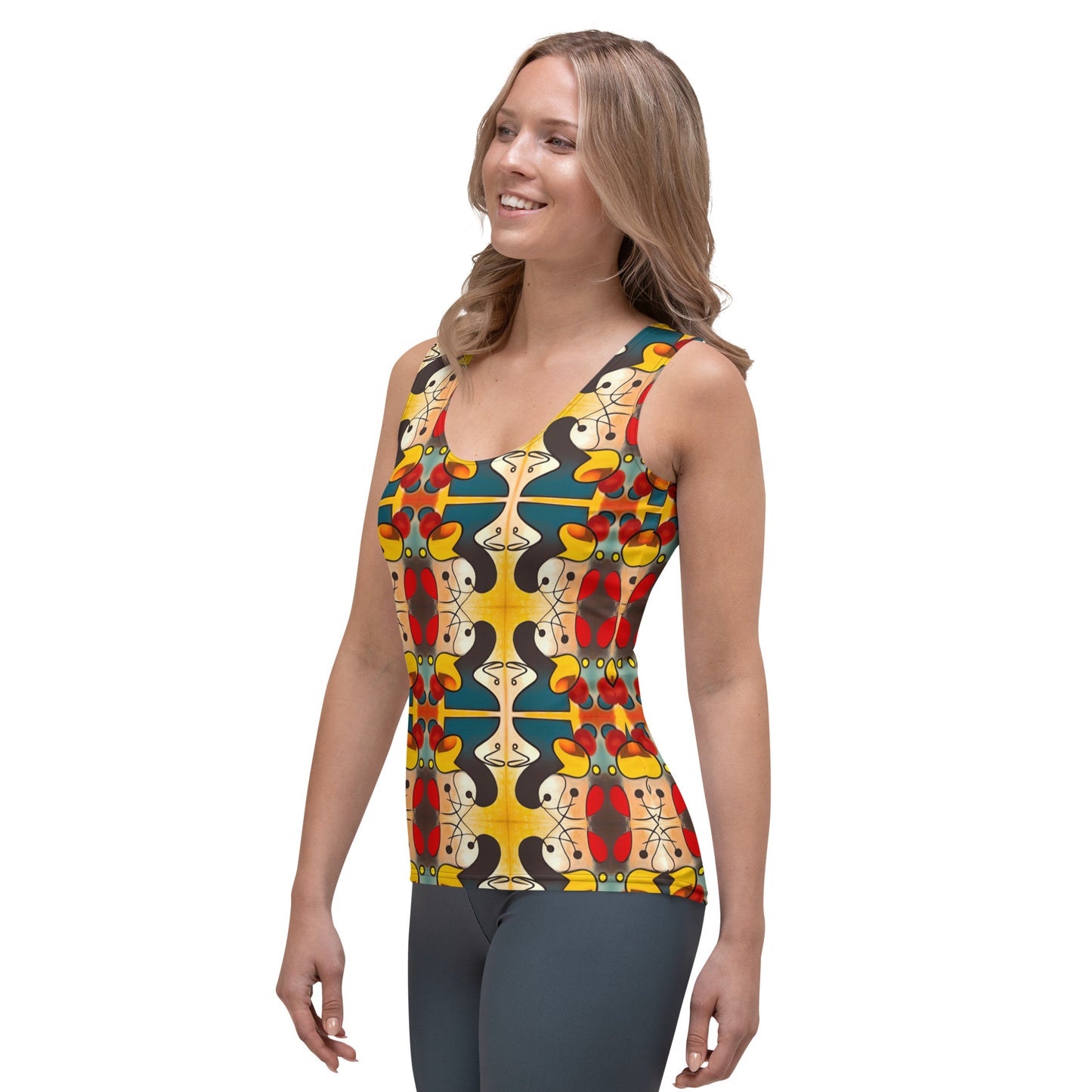 DMV 0281 Vintage Artsy Sublimation Cut & Sew Tank Top