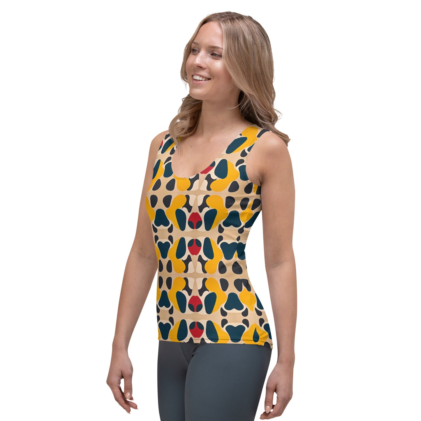 DMV 0236 Vintage Artsy Sublimation Cut & Sew Tank Top