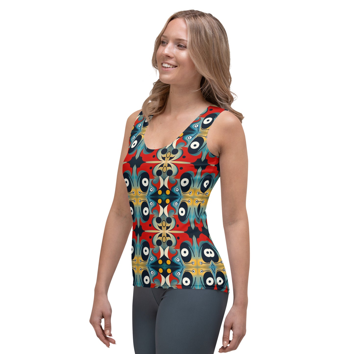 DMV 0269 Vintage Artsy Sublimation Cut & Sew Tank Top