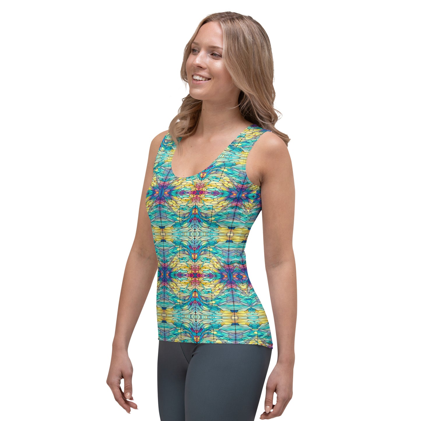 DMV 0231 Chic Boho Sublimation Cut & Sew Tank Top