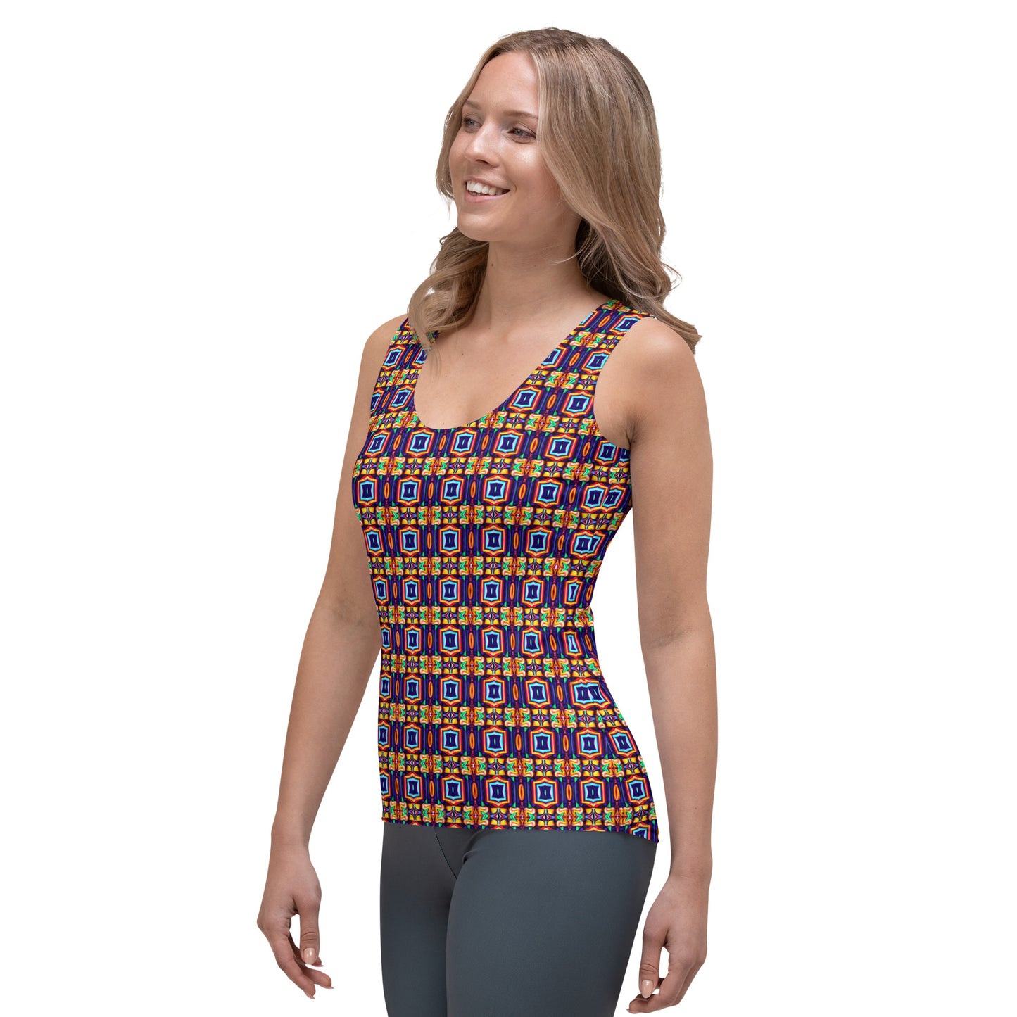 DMV 0041 Chic Boho Sublimation Cut & Sew Tank Top