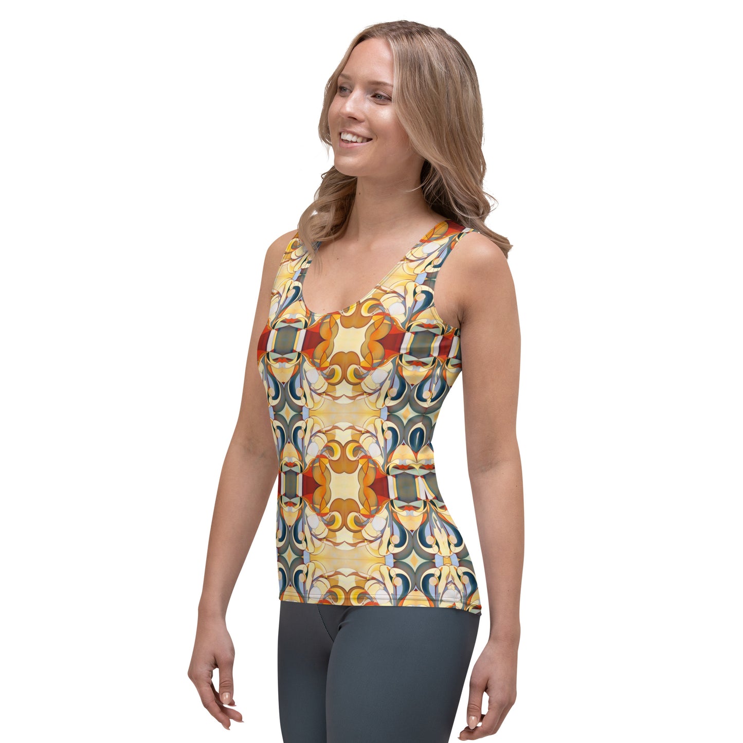 DMV 0089 Chic Boho Sublimation Cut & Sew Tank Top