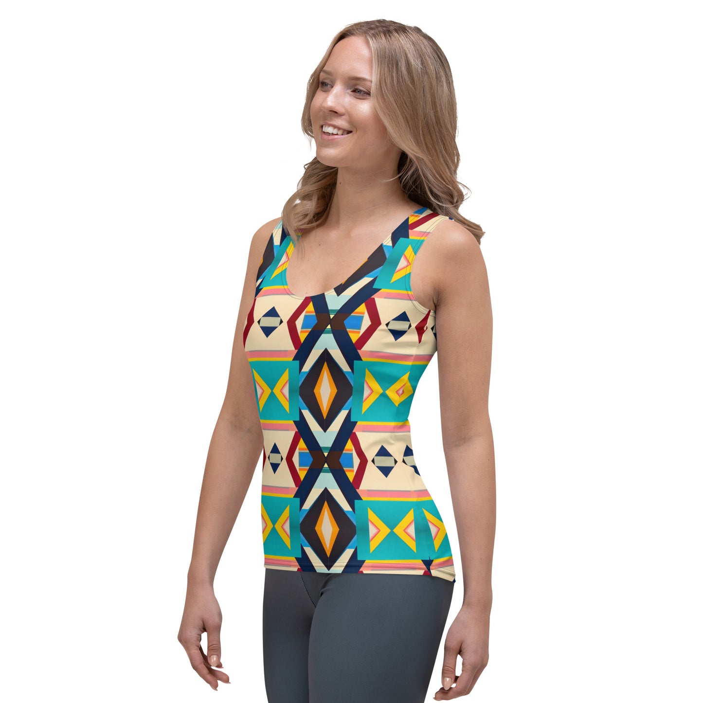 DMV 0111 Classic Boho Sublimation Cut & Sew Tank Top