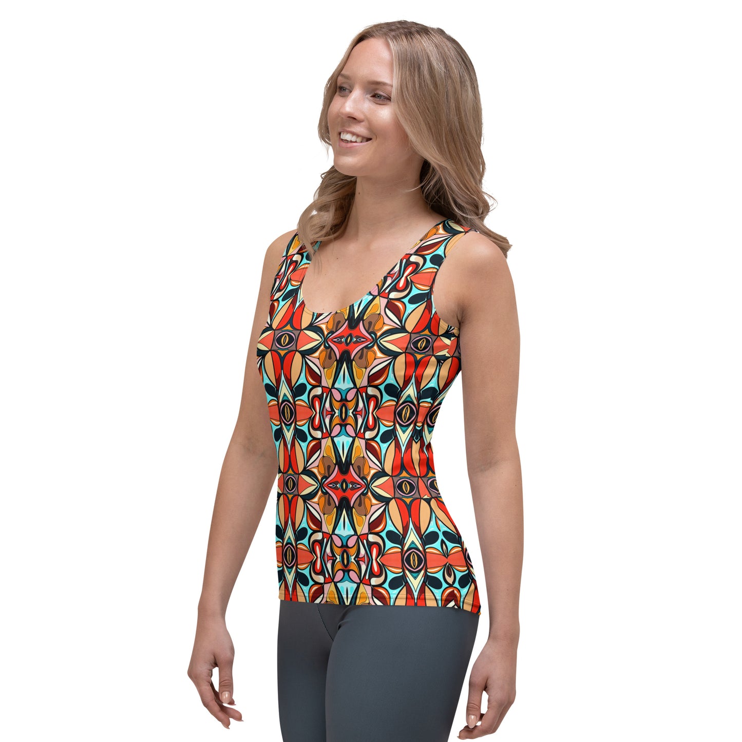 DMV 0210 Vintage Artsy Sublimation Cut & Sew Tank Top