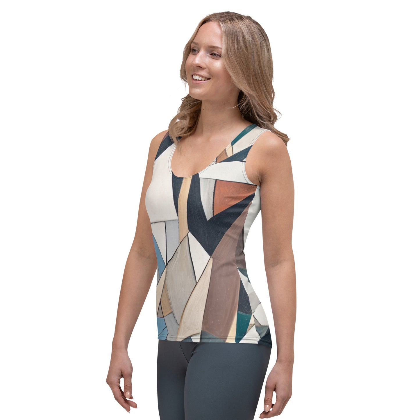 DMV 0264 Abstract Art Sublimation Cut & Sew Tank Top