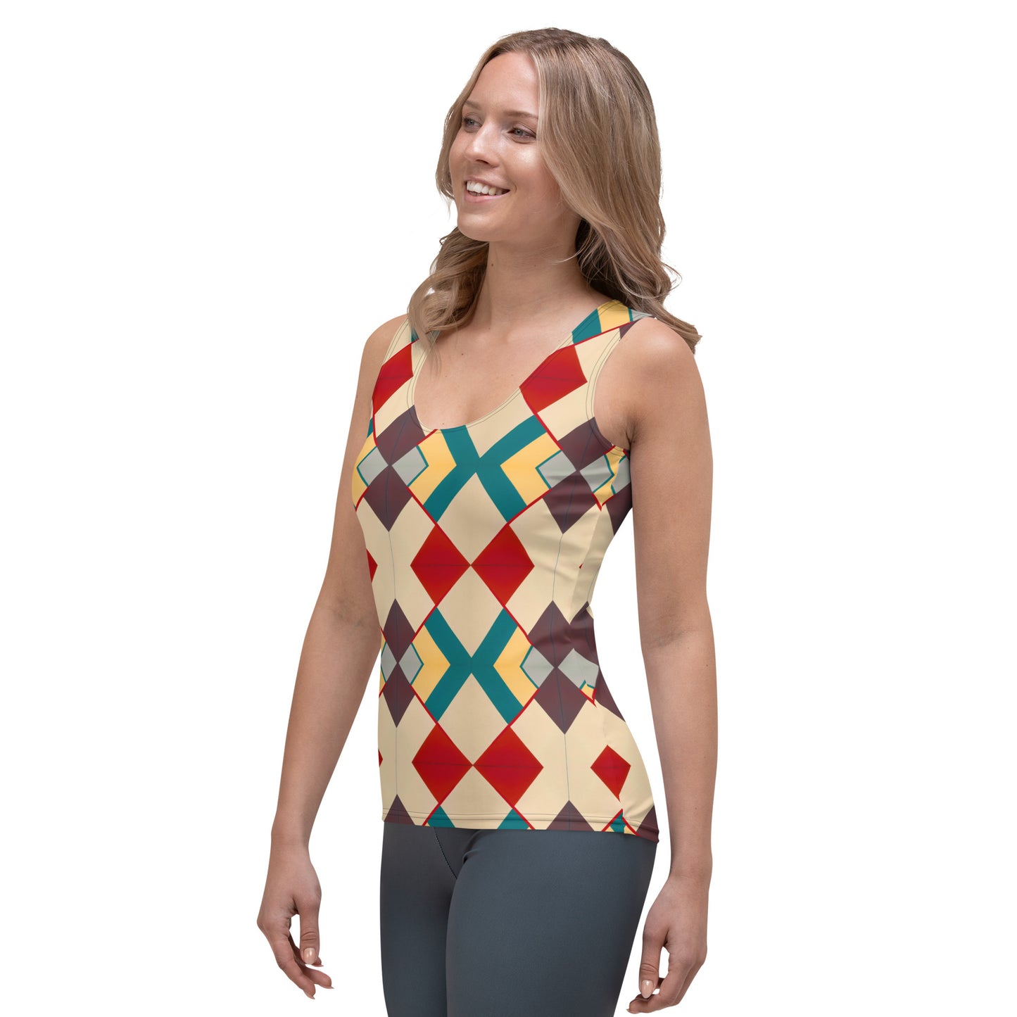 DMV 0129 Classic Boho Sublimation Cut & Sew Tank Top