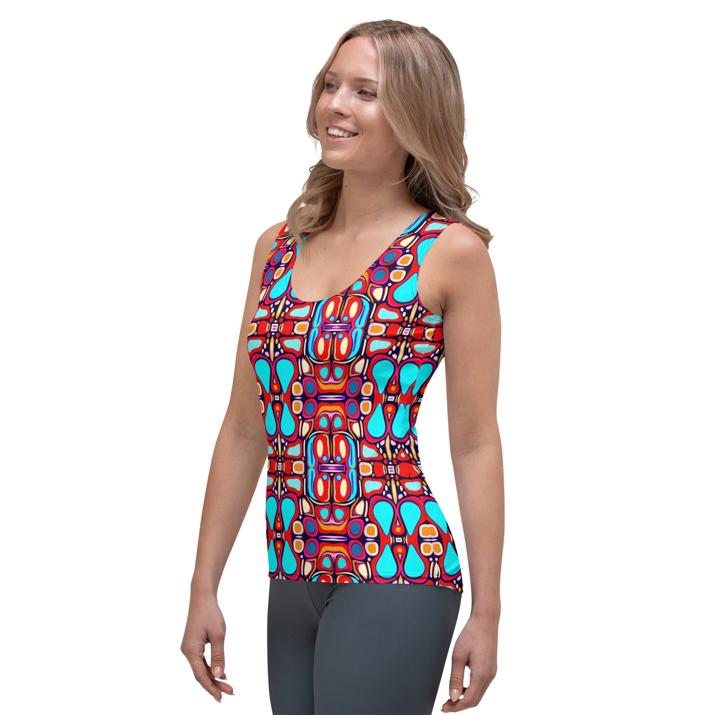 DMV 0094 Vintage Artsy Sublimation Cut & Sew Tank Top