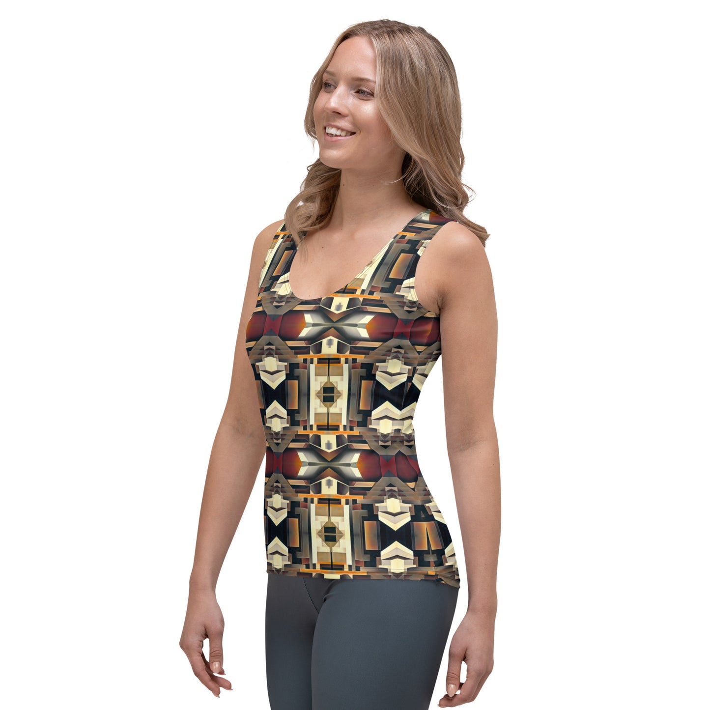 DMV 0247 Geo Boho Sublimation Cut & Sew Tank Top