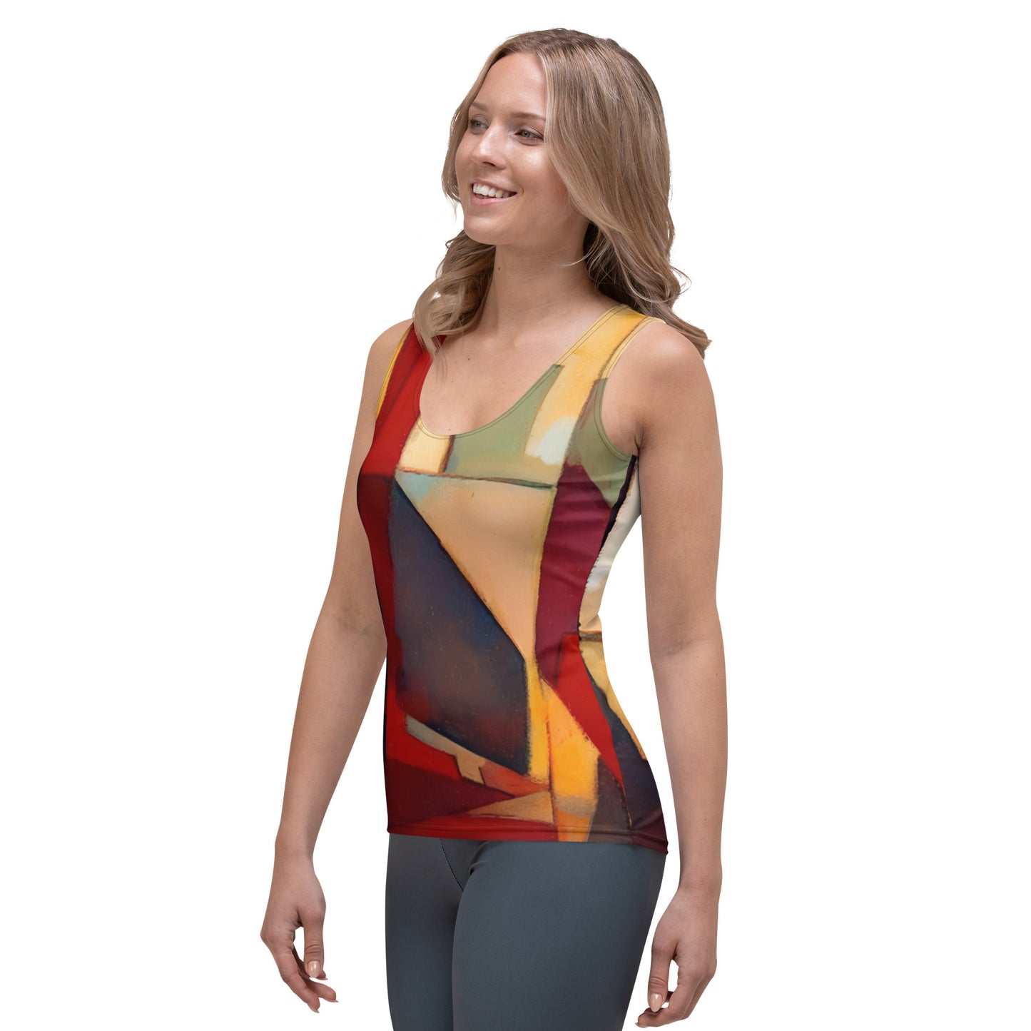 DMV 0251 Abstract Art Sublimation Cut & Sew Tank Top