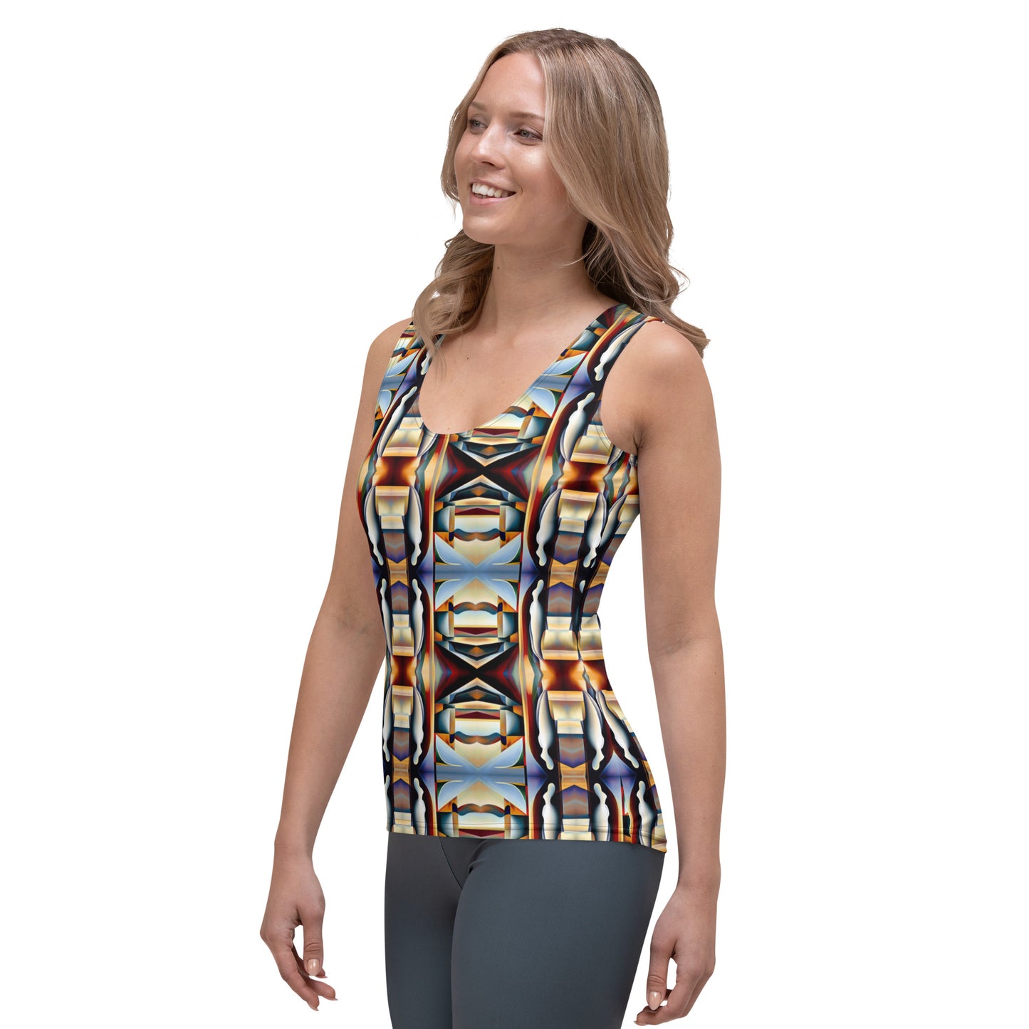 DMV 0104 Conceptual Artsy Sublimation Cut & Sew Tank Top