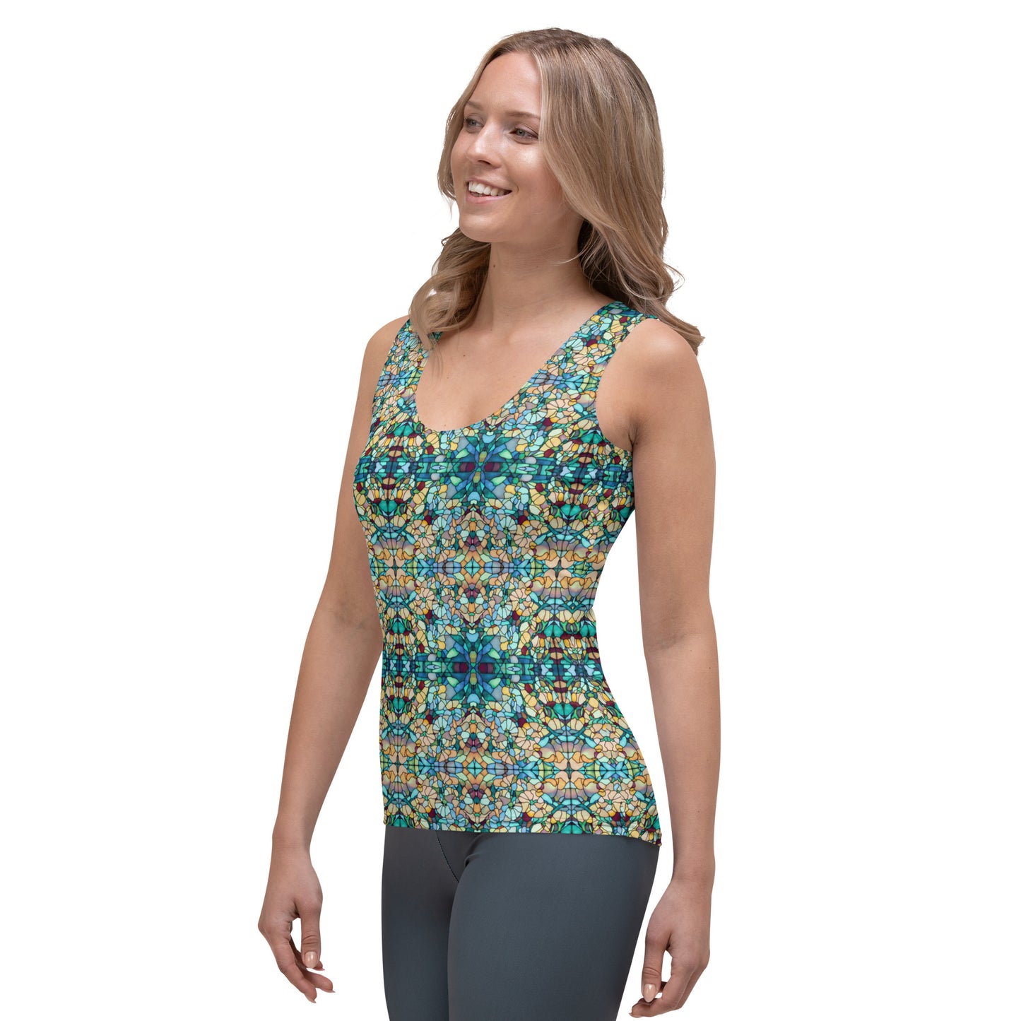 DMV 0254 Chic Boho Sublimation Cut & Sew Tank Top