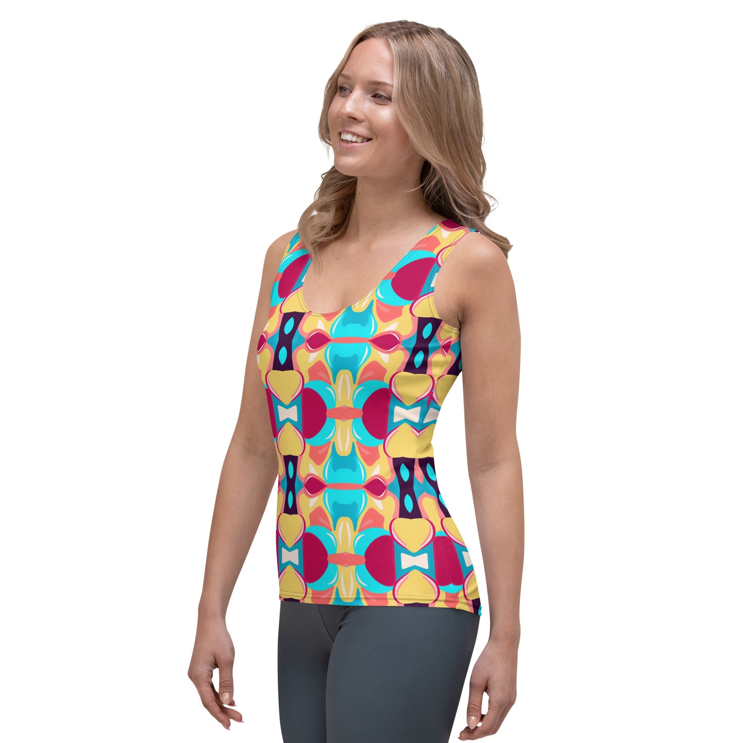 DMV 0134 Vintage Artsy Sublimation Cut & Sew Tank Top