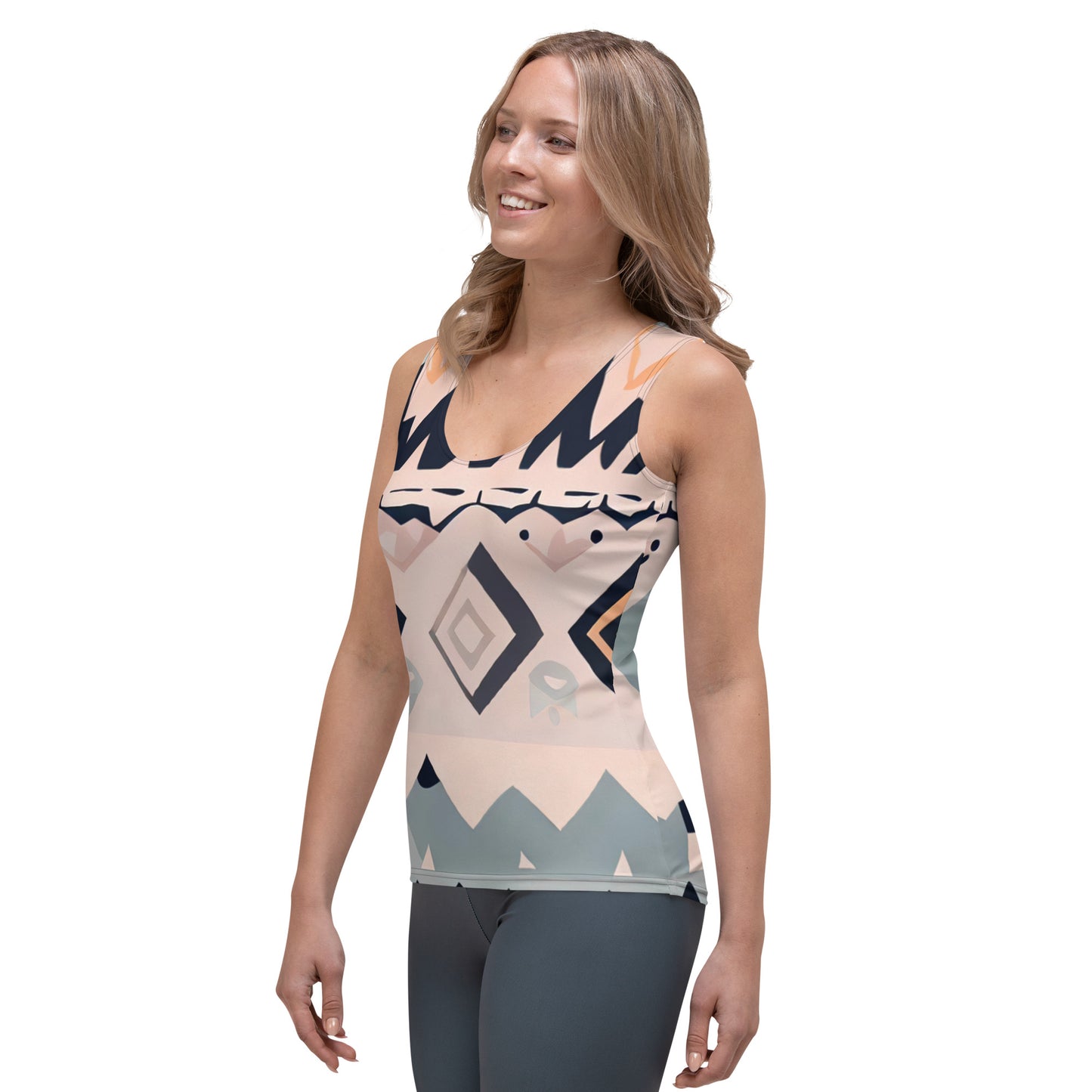 DMV 1345 Boho Sublimation Cut & Sew Tank Top