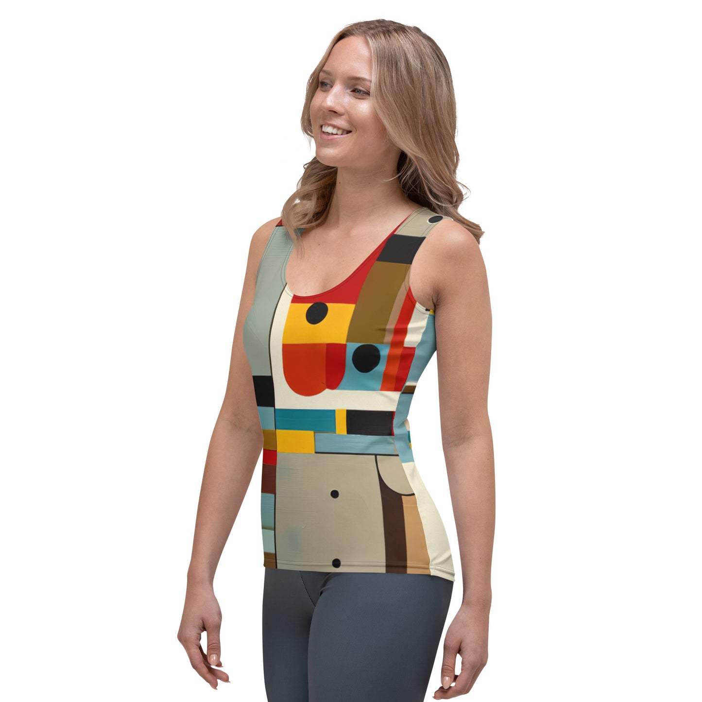 DMV 0413 Abstract Art Sublimation Cut & Sew Tank Top