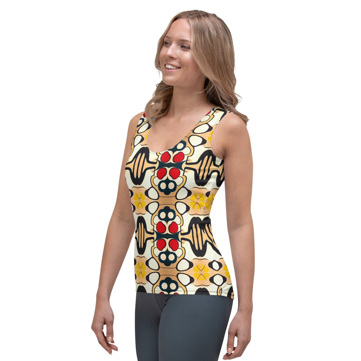 DMV 0204 Vintage Artsy Sublimation Cut & Sew Tank Top