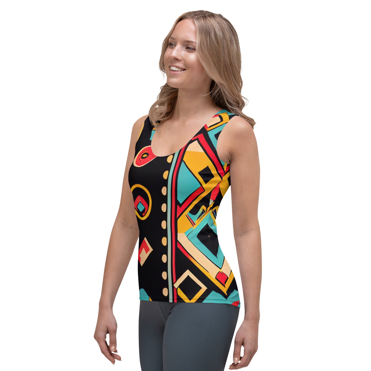 DMV 0155 Boho Sublimation Cut & Sew Tank Top