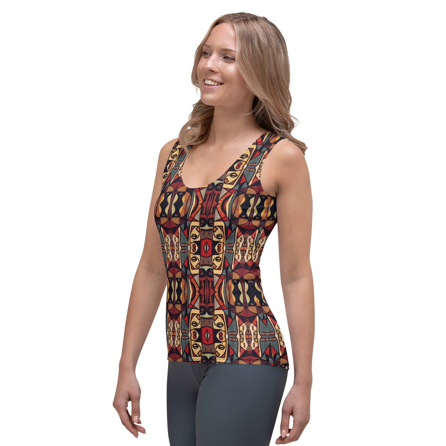 DMV 0174 Classic Boho Sublimation Cut & Sew Tank Top