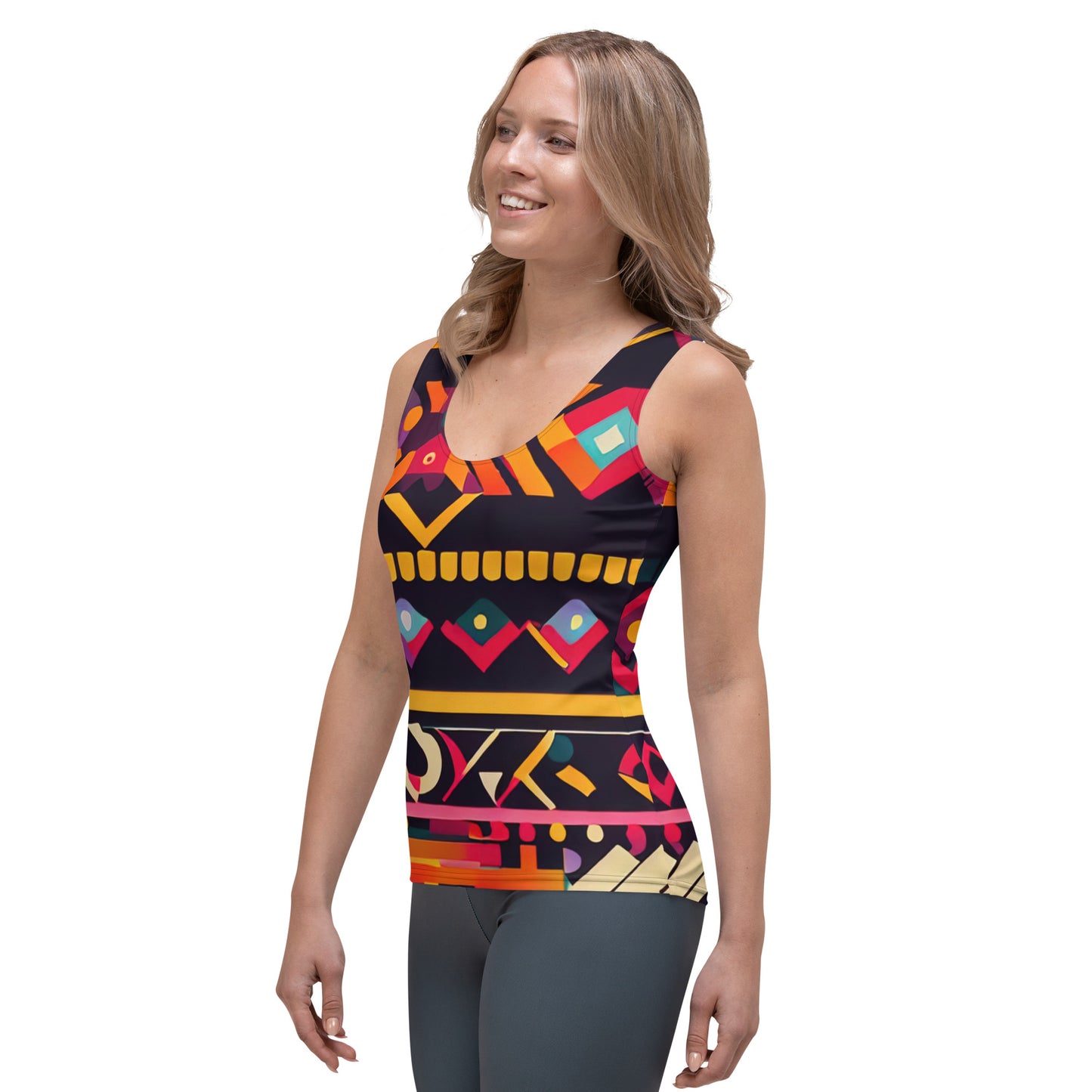 DMV 0409 Boho Sublimation Cut & Sew Tank Top