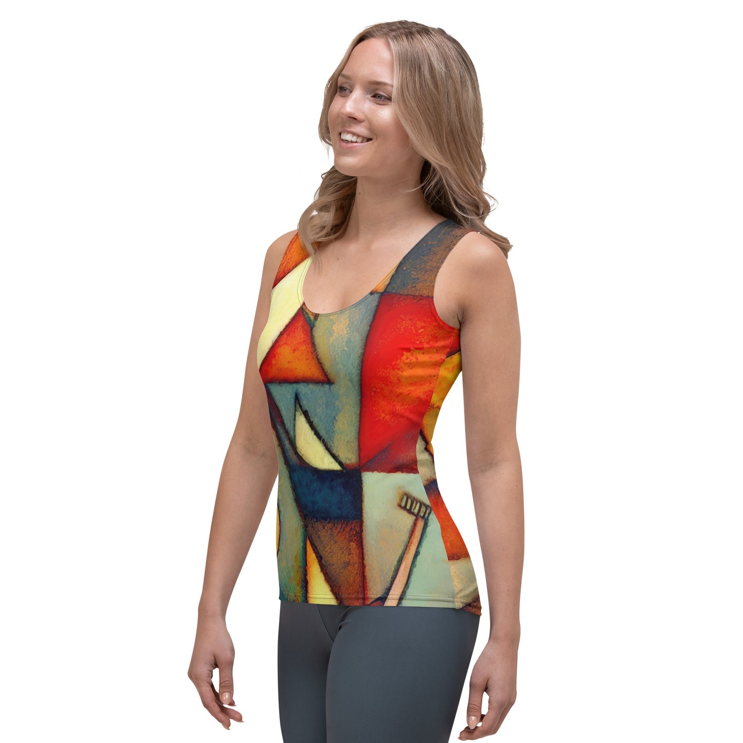 DMV 0298 Retro Art Sublimation Cut & Sew Tank Top