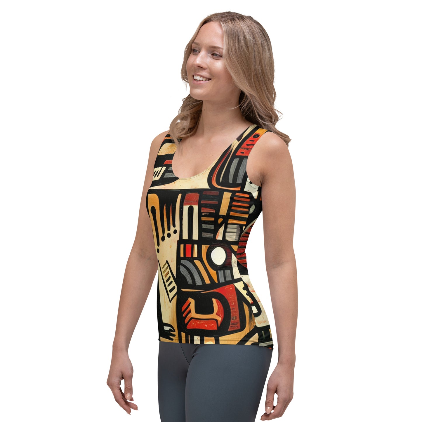 DMV 0505 Retro Art Sublimation Cut & Sew Tank Top