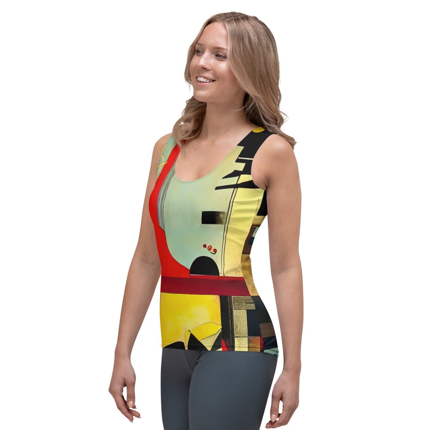 DMV 0580 Retro Art Sublimation Cut & Sew Tank Top