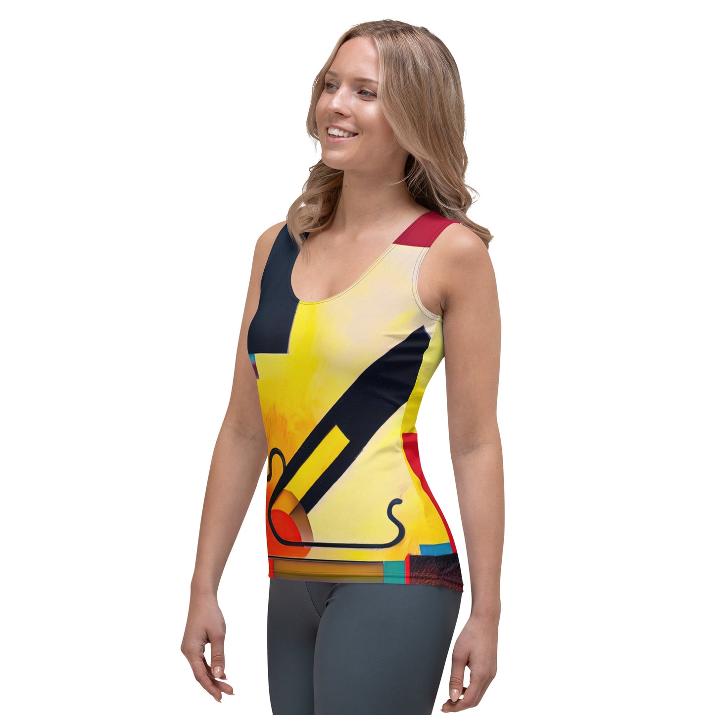 DMV 0537 Retro Art Sublimation Cut & Sew Tank Top