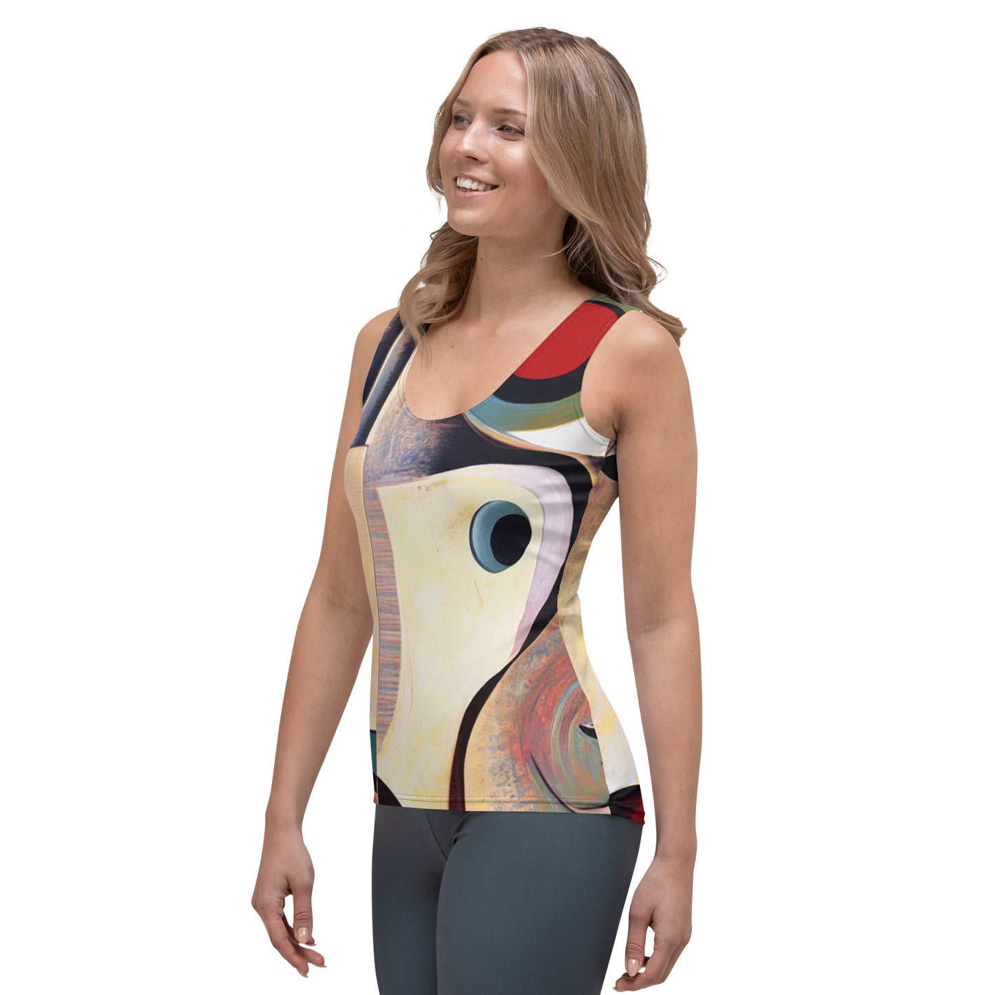 DMV 1020 Retro Art Sublimation Cut & Sew Tank Top