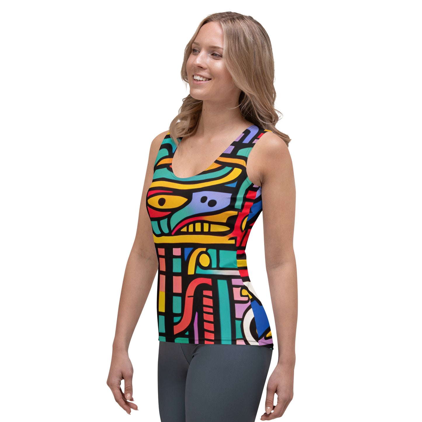 DMV 1446 Psy Art Sublimation Cut & Sew Tank Top