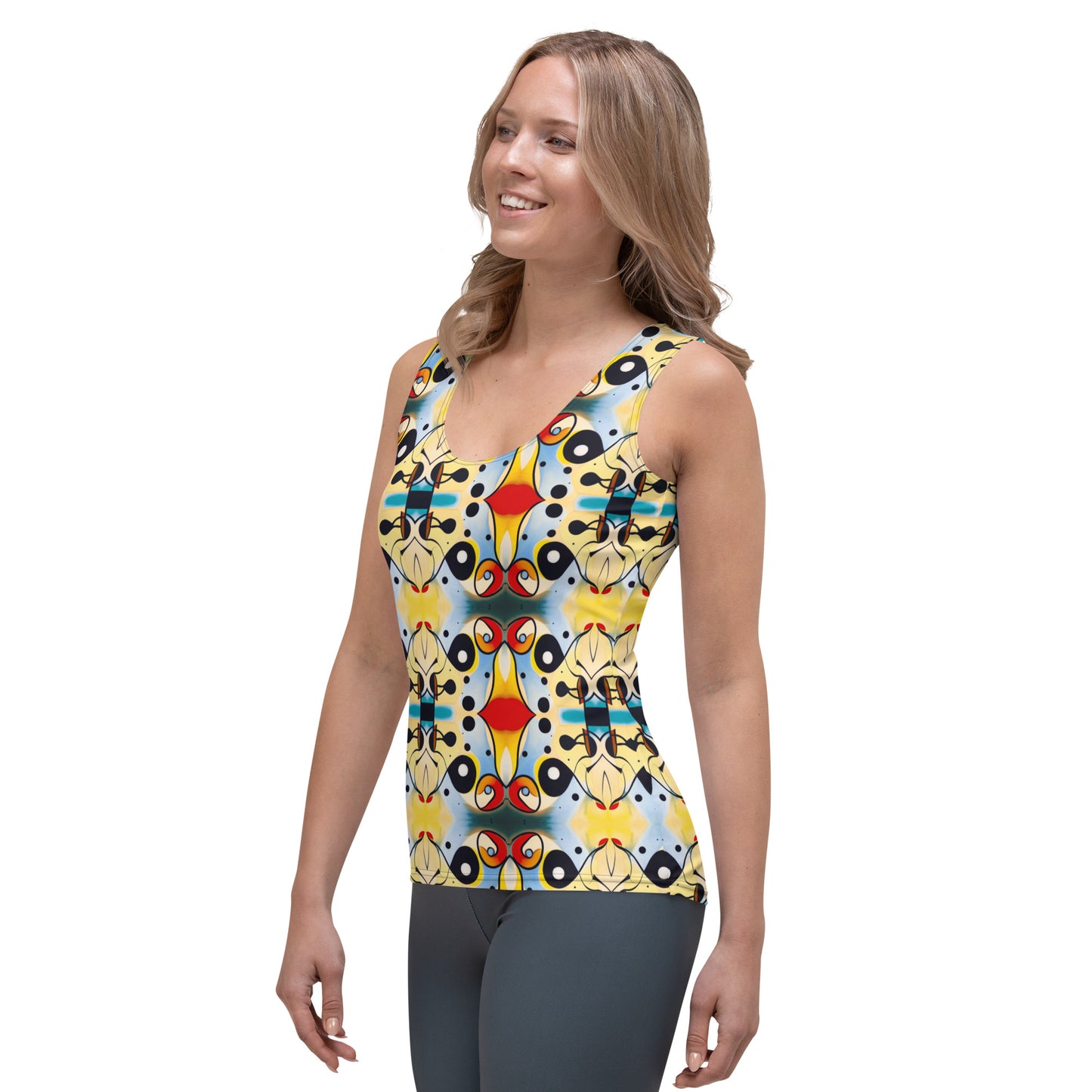 DMV 1247 Vintage Artsy Sublimation Cut & Sew Tank Top