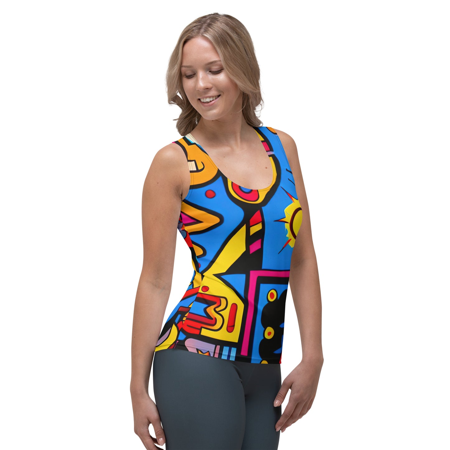 DMV 0235 Psy Art Sublimation Cut & Sew Tank Top