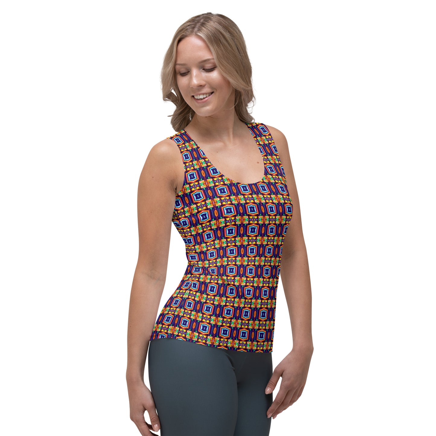 DMV 0041 Chic Boho Sublimation Cut & Sew Tank Top