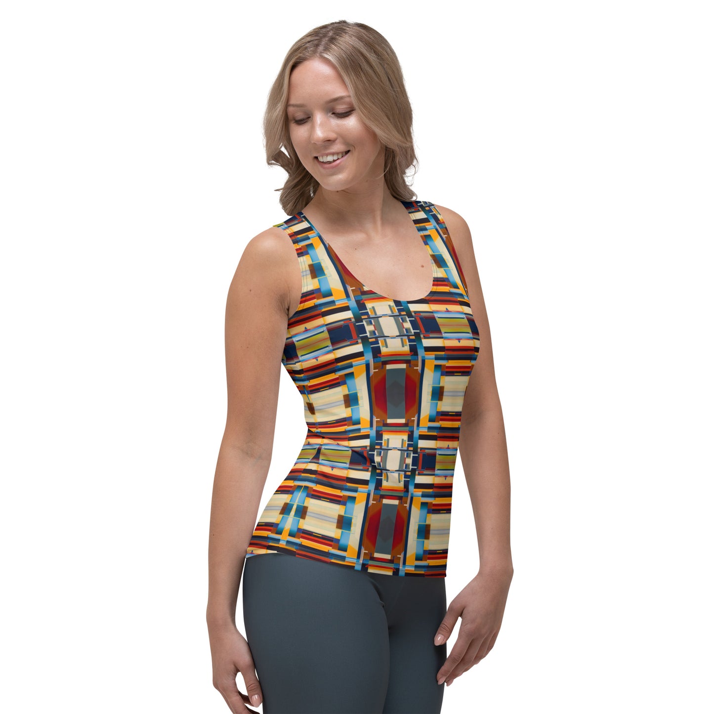 DMV 0244 Geo Boho Sublimation Cut & Sew Tank Top