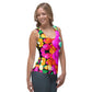 DMV 0250 Floral Sublimation Cut & Sew Tank Top