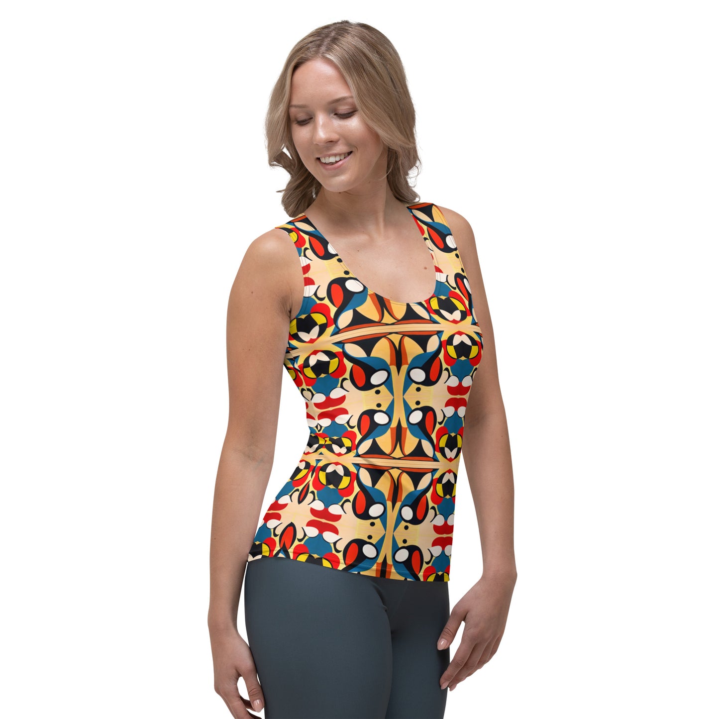 DMV 0148 Vintage Artsy Sublimation Cut & Sew Tank Top