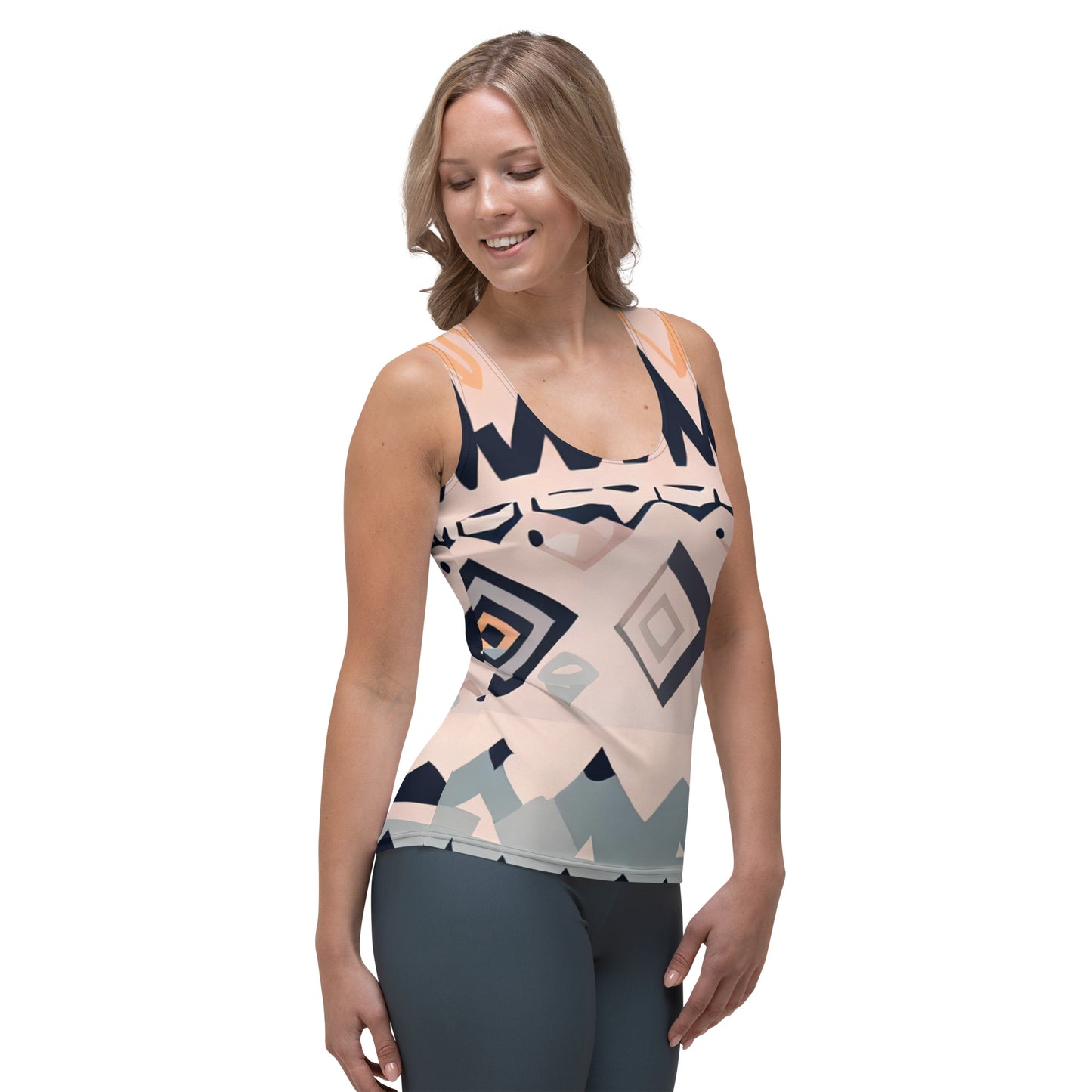 DMV 1345 Boho Sublimation Cut & Sew Tank Top